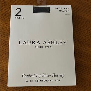 Laura Ashley Black Control Top Hosiery
